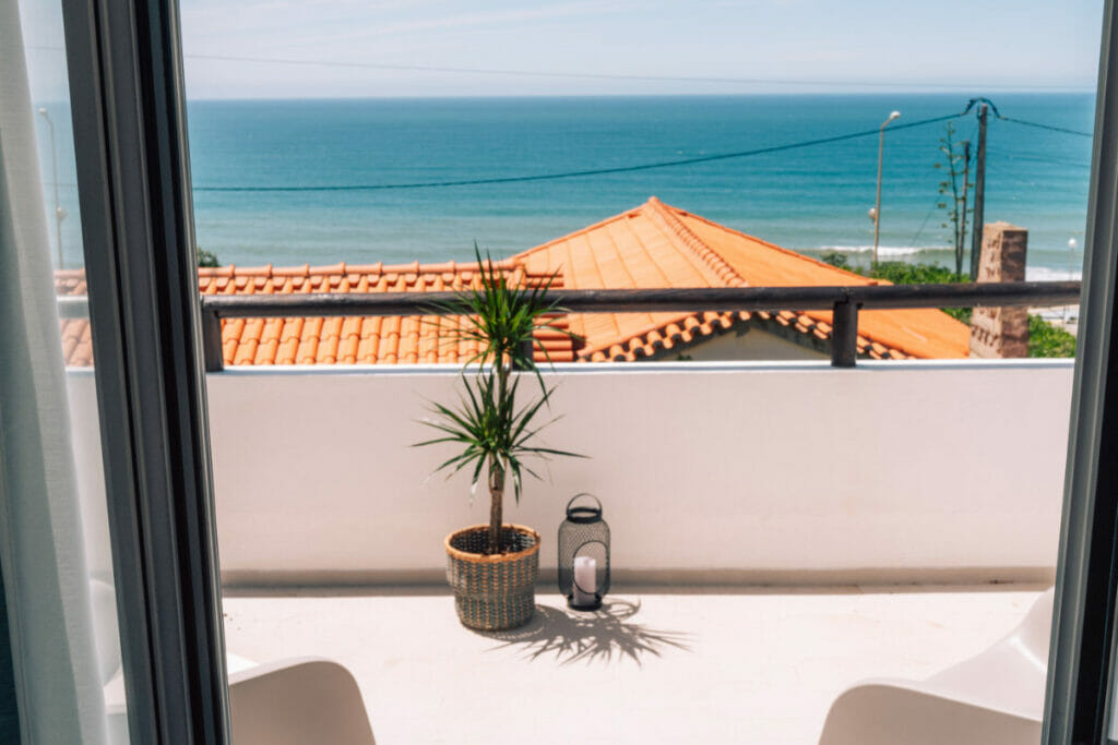 Balkon des Hotelzimmers in Portugal