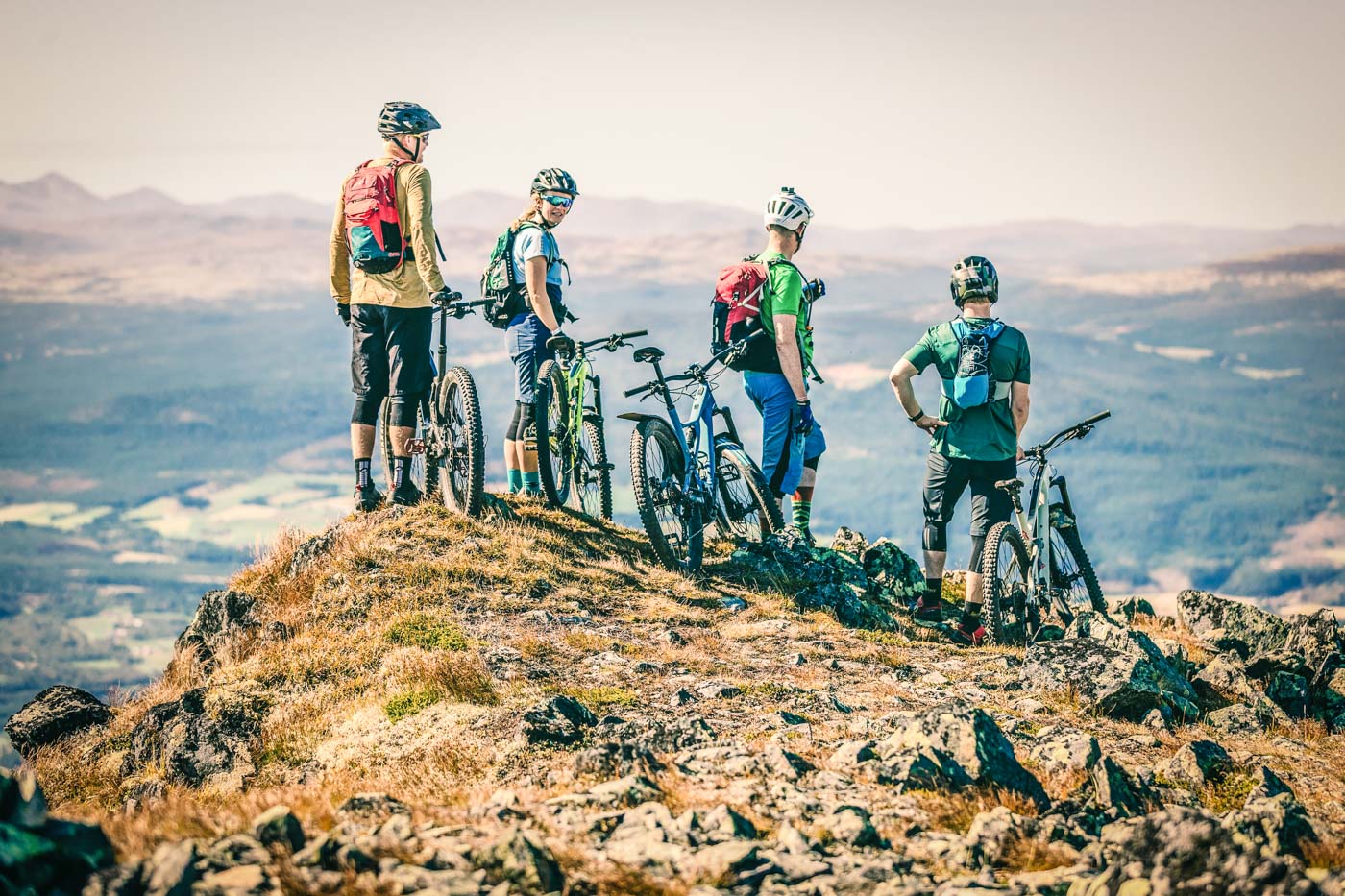 Bikergroupe in Rondane National Park