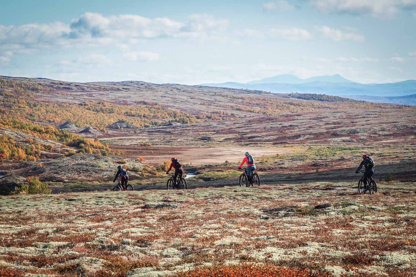 E-Enduro rider in Rondane National Park in Norway