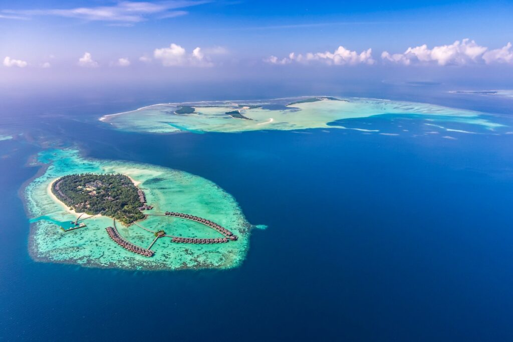 Hotel Ayada Maldives aerial view
