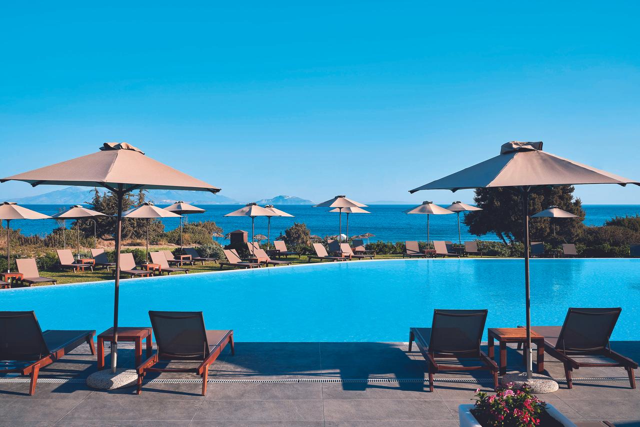 Pool with sea view at Atlantica Belvedere Resort in Kos