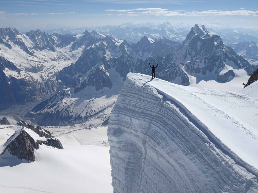 Mont Blanc Bergsteiger Bergpanorama