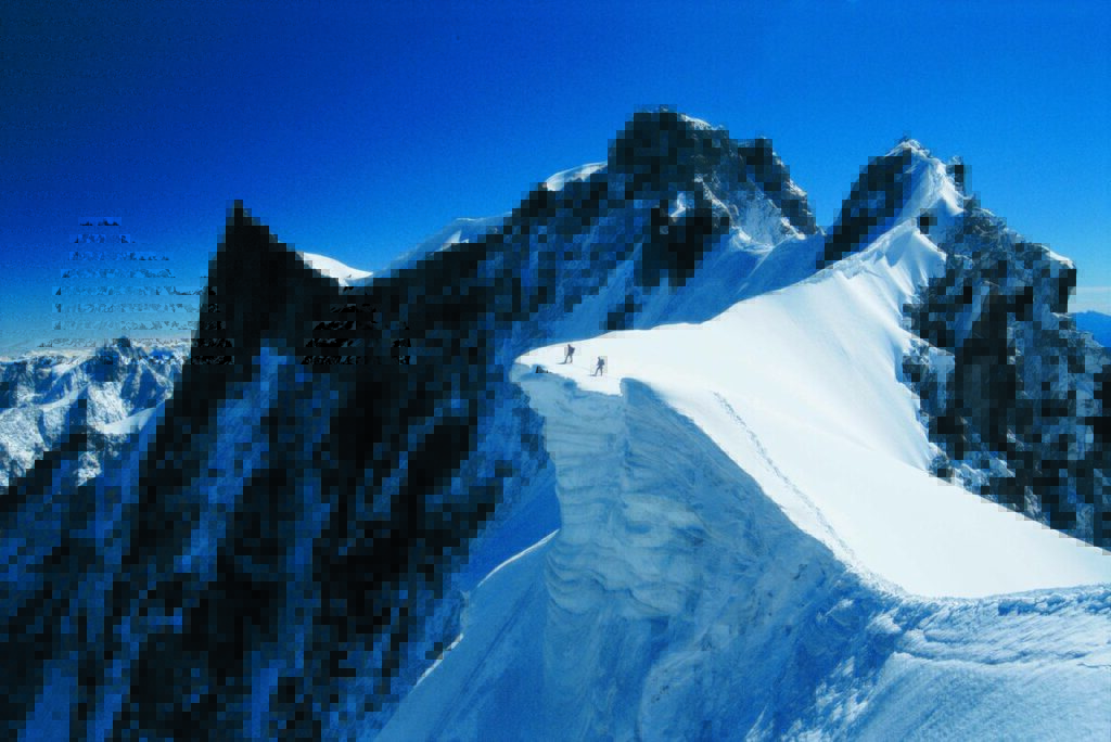 Tourgehen am Mont Blanc